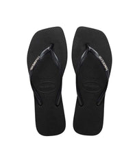 Havaianas Women's Slim Square Metalic Logo Thongs
