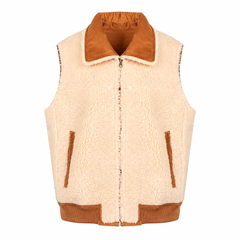 UGG Women's Lorne Reversible Zip Vest - Chestnut/Natural