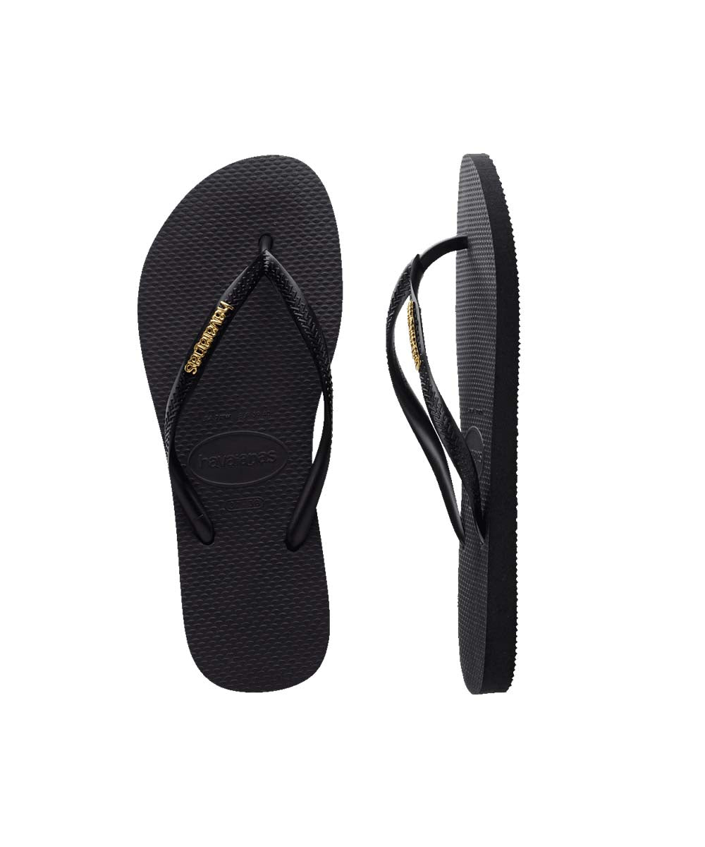 Havaianas Women's Slim Metal Logo Thongs - UGG Outlet Store