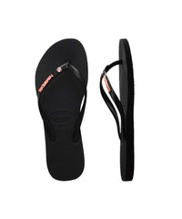 Havaianas Women's Slim Metal Logo Crystal Thongs - UGG Outlet Store