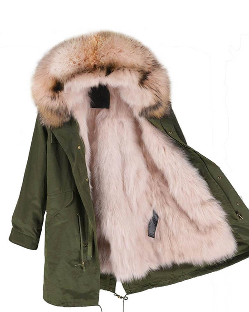 Parka Jacket Green Pink - UGG Outlet Store