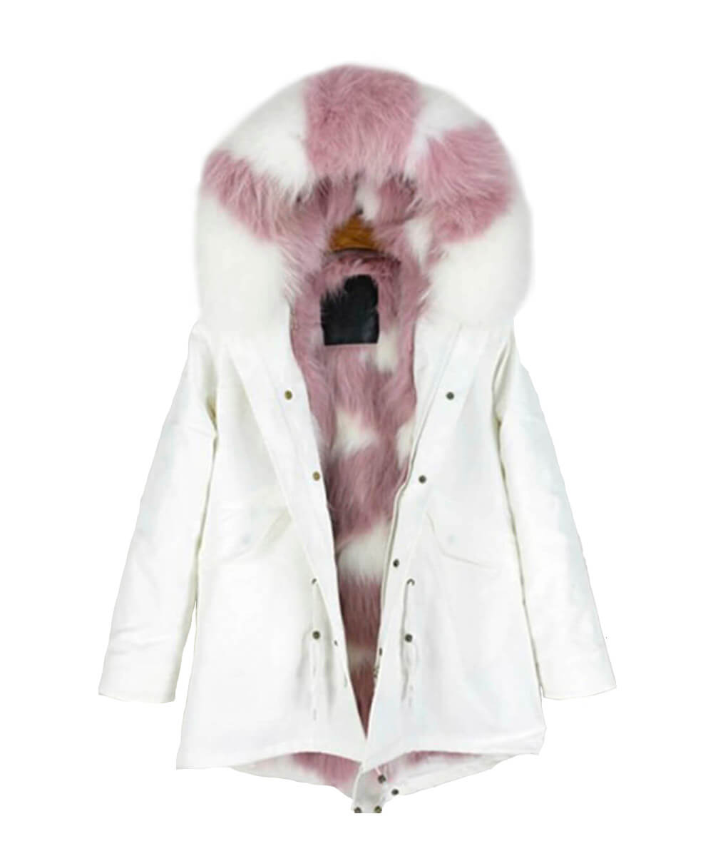 Parka Jacket White & Pink - UGG Outlet Store