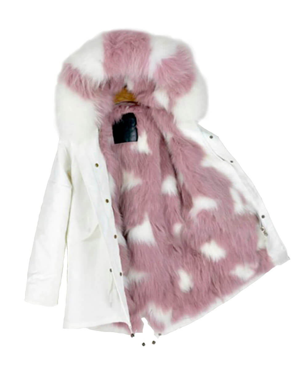 Parka Jacket White & Pink - UGG Outlet Store